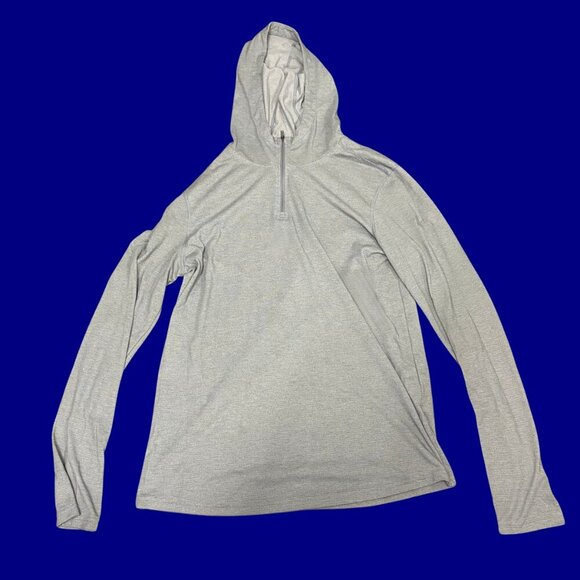 Under Armour HeatGear Grey Quarter-Zip Hoodie (Size L) – Lightweight Long Sleeve - Picture 3 of 11